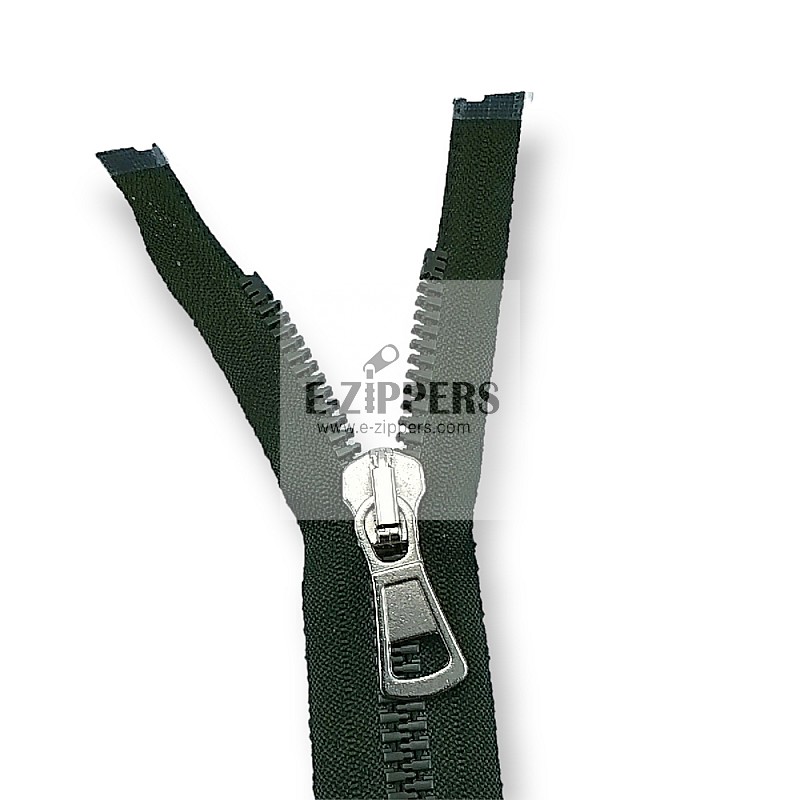 Molded Zipper 80 cm, 31,50" #9 Metal Teeth Imatation Open End - Separe ZPK0080T9MG