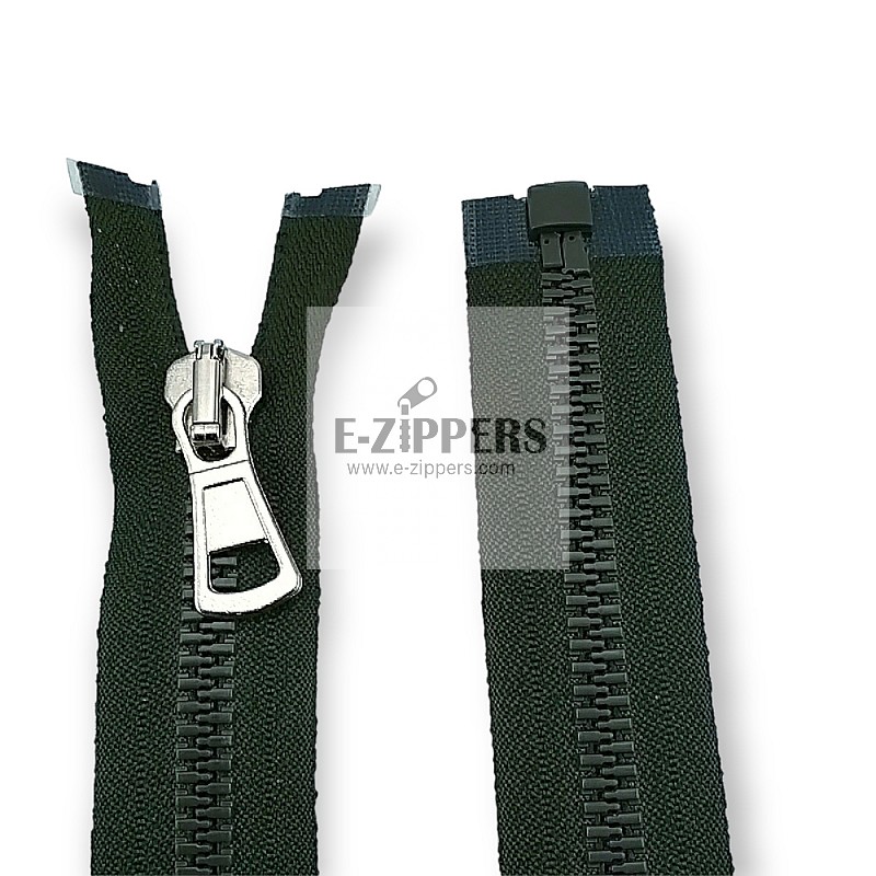 Molded Zipper 85 cm, 33,47" #9 Metal Teeth Imatation Open End - Separe ZPK0085T9MG