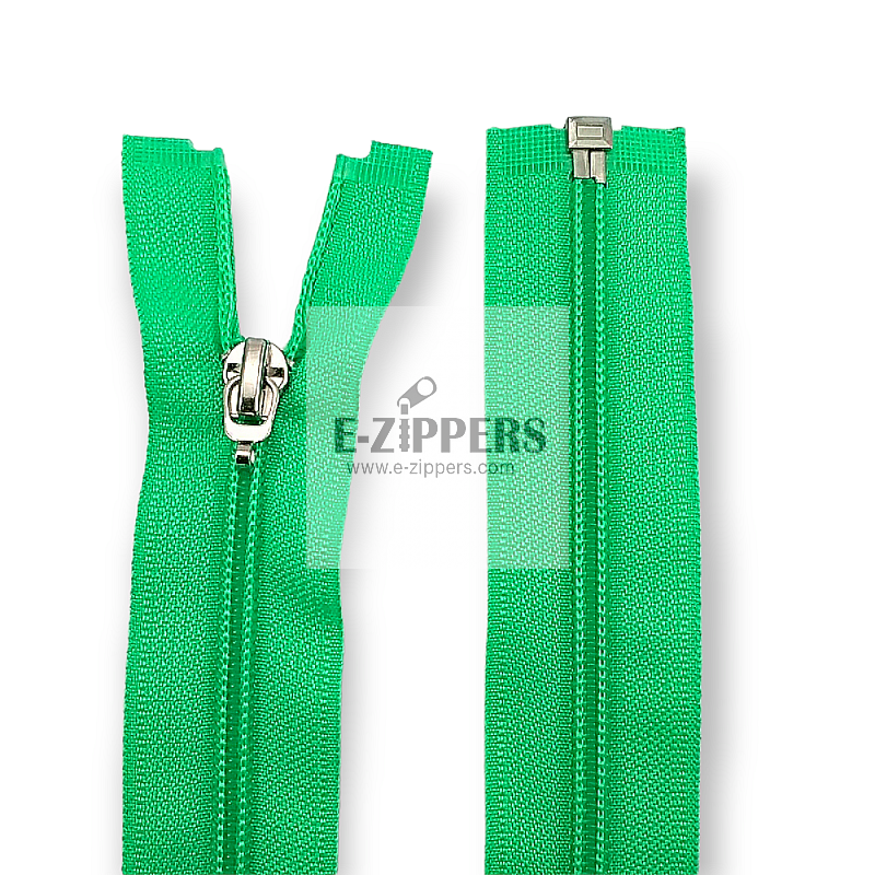 55 cm #5 21,66" Nylon Coil Jacket Zipper Open End - Separating ZPS0055T10