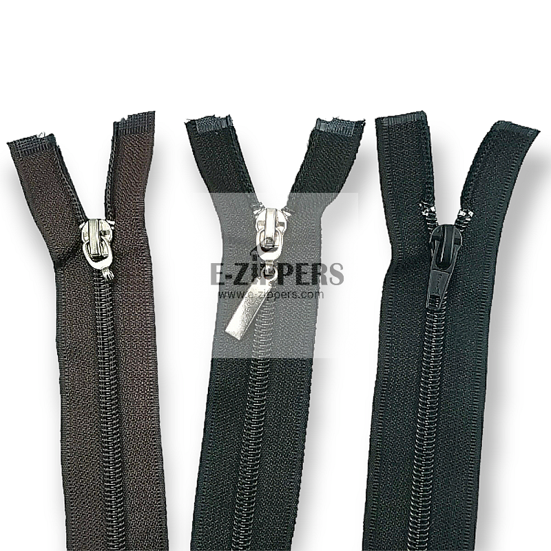 55 cm #5 21,66" Nylon Coil Jacket Zipper Open End - Separating ZPS0055T10