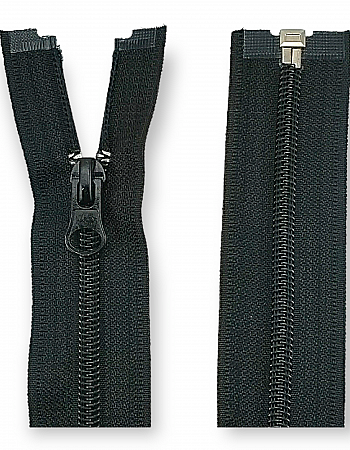 95 cm #5 37,40" Nylon Coil Jacket Zipper Open End - Separating ZPS0095T10