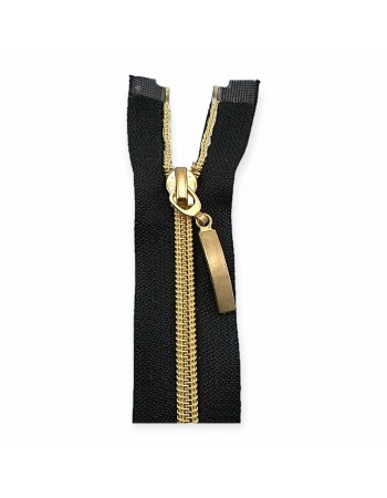 40 cm #5 15,75" Nylon Coil Metallic Teeth Jacket Zipper Open End - Separating ZPSM0040T10