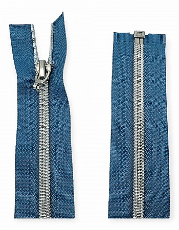 75 cm #5 29,53" Nylon Coil Metallic Teeth Jacket Zipper Open End - Separating ZPSM0075T10