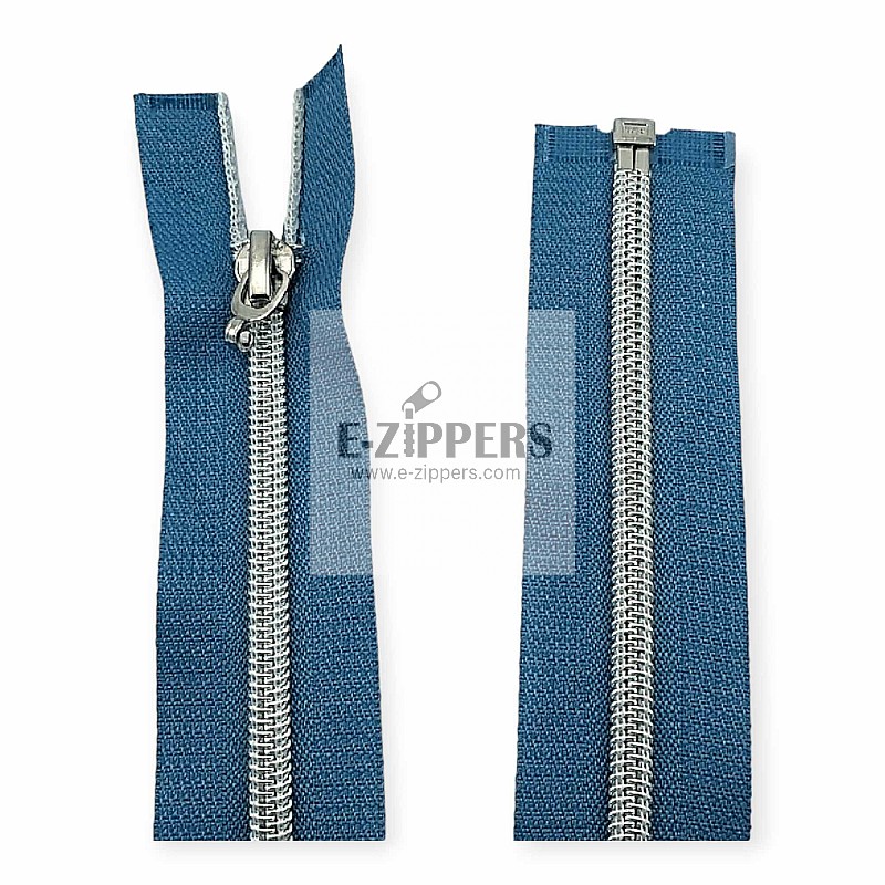 75 cm #5 29,53" Nylon Coil Metallic Teeth Jacket Zipper Open End - Separating ZPSM0075T10