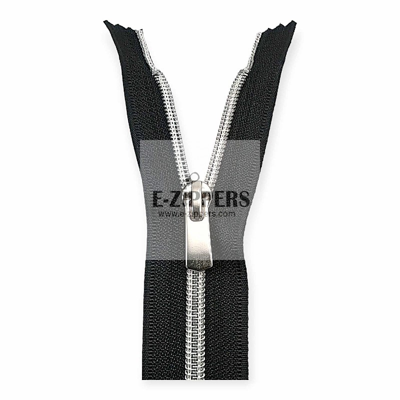 75 cm #5 29,53" Nylon Coil Metallic Teeth Jacket Zipper Open End - Separating ZPSM0075T10