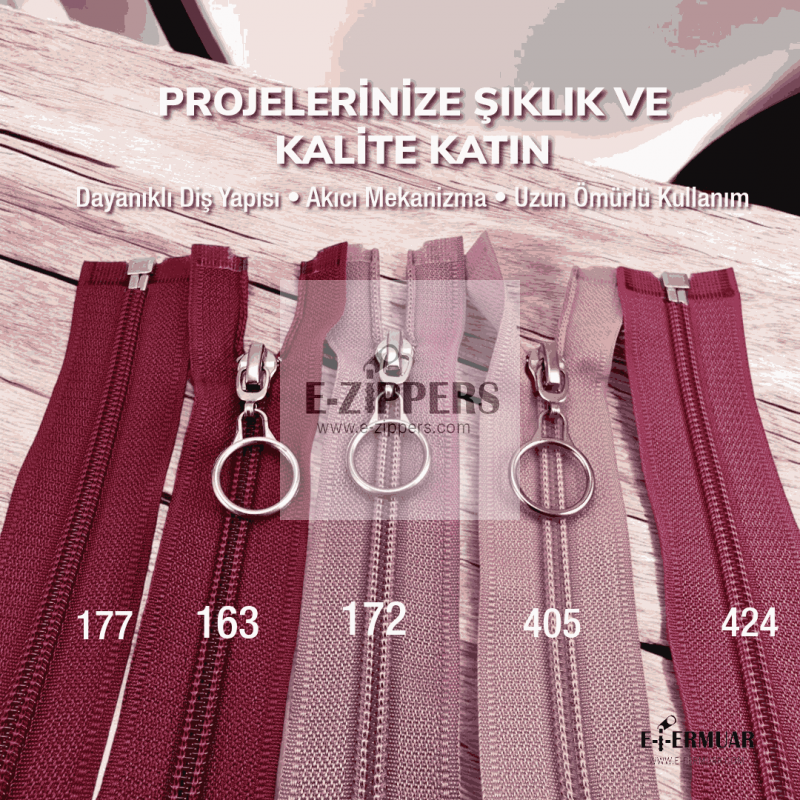 47 cm T10 Açık Uçlu Naylon Fermuar – Mont, Ceket ve Dış Giyim İçin Separe Model - ZPHSN0047T10
