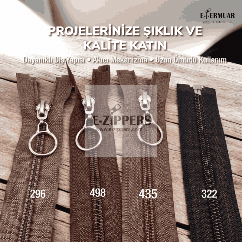 47 cm T10 Açık Uçlu Naylon Fermuar – Mont, Ceket ve Dış Giyim İçin Separe Model - ZPHSN0047T10