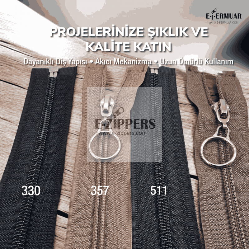 47 cm T10 Açık Uçlu Naylon Fermuar – Mont, Ceket ve Dış Giyim İçin Separe Model - ZPHSN0047T10