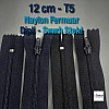 Naylon Cep Fermuarı 12 cm  Dipli -  NC0012T5