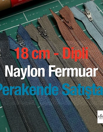 Pantolon Fermuarı Tip 5 18 cm  Naylon  – Kapalı Uçlu ZPHSN0018T5