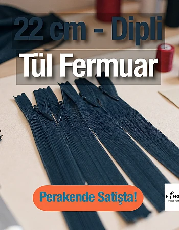 Elbise ve Etek Fermuarı Gizli Fermuar 22 cm ZPHSN0022TUL
