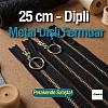 Metal Fermuar 25 cm T 5 Metal Dişli Beyaz Dipli  ZPHSN0025T5