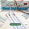 Metal Fermuar 25 cm T 5 Metal Dişli Beyaz Dipli  ZPHSN0025T5