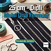 Metal Fermuar 25 cm T 5 Metal Dişli Beyaz Dipli  ZPHSN0025T5