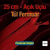 Gizli Fermuar 25 cm Tül Elbise ve Etek Fermuarı ZPHSN0025TUL