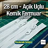 28 cm Kalın Dişli Kemik Fermuar T6 Açık Uçlu - Separe  ZPHSN0028T6