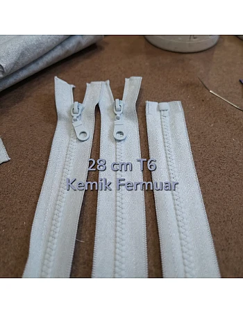 28 cm Kalın Dişli Kemik Fermuar T6 Açık Uçlu - Separe  ZPHSN0028T6
