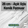 28 cm Kalın Dişli Kemik Fermuar T6 Açık Uçlu - Separe  ZPHSN0028T6