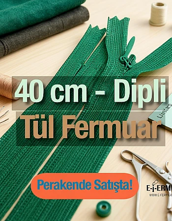 Gizli Fermuar 40 cm Tül ElbiseFermuarı ZPHSN0040TUL