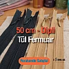 Gizli Fermuar 50 cm Tül Elbise ve Etek Fermuarı ZPHSN0050TUL