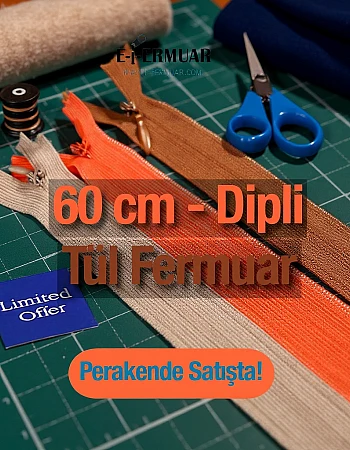  Elbise, Abiye Gizli  60 cm Fermuarı ZPHSN0060TUL