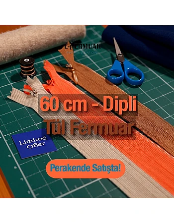 Concealed Zipper 60 cm /65 yrd Dress, Evening Gown Zipper ZPHSN0060TUL