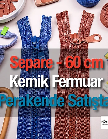 Mont Fermuarı 70 cm T6 Kemik Dişli Açık uclu separe ZPHSN0070T6