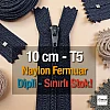 Naylon 10 Cm Cep Fermuarı Dipli -  NC0010T5