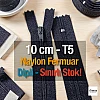 Naylon 10 Cm Cep Fermuarı Dipli -  NC0010T5