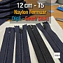  Naylon Cep Fermuarı 12 cm  Dipli -  NC0012T5