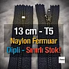 Naylon Cep Fermuarı 13 Cm Dipli -  NC0013T5