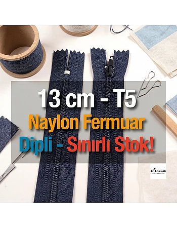  Naylon Cep Fermuarı 13 Cm Dipli -  NC0013T5