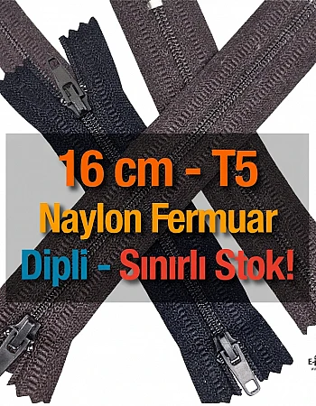 Nylon Pocket Zipper with 16 cm Bottom - NC0016T5
