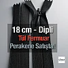 Tül Fermuar 18 cm Dipli -  NC0018TUL