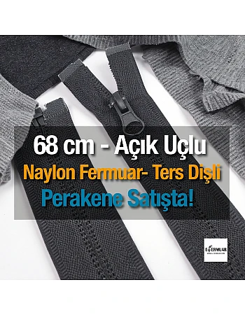 Naylon 68 Cm Mont Fermuarı Açık Uçlu (Separe)  -  NC0068T10