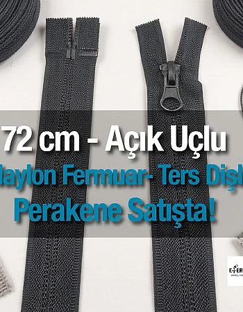  Naylon 72 Cm Mont Fermuarı Açık Uçlu (Separe)  -  NC0072T10