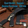 Naylon Özel Elcikli Ferace Fermuarı 100 Cm  Açık Uçlu (Separe)  -  PR00100T10