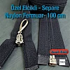 Naylon Özel Elcikli Ferace Fermuarı 100 Cm  Açık Uçlu (Separe)  -  PR00100T10