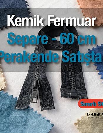 Kemik Mont Fermuarı Açık Uçlu (Separe) 60 Cm -  PR0060T6