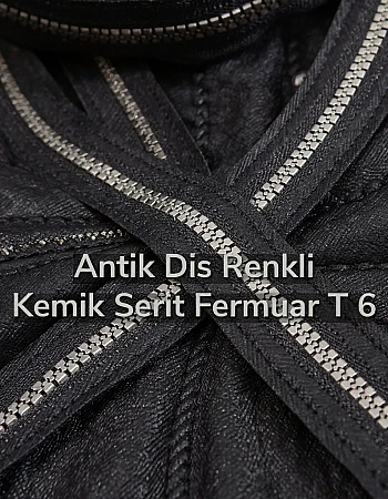Antik Diş Renkli Kemik Şerit Fermuar T 6 - SRTKMKOT6
