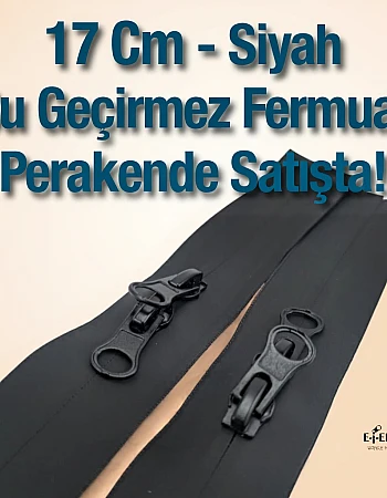  Su Geçirmez 17 cm Tip 10 Fermuar  ZP00017PR