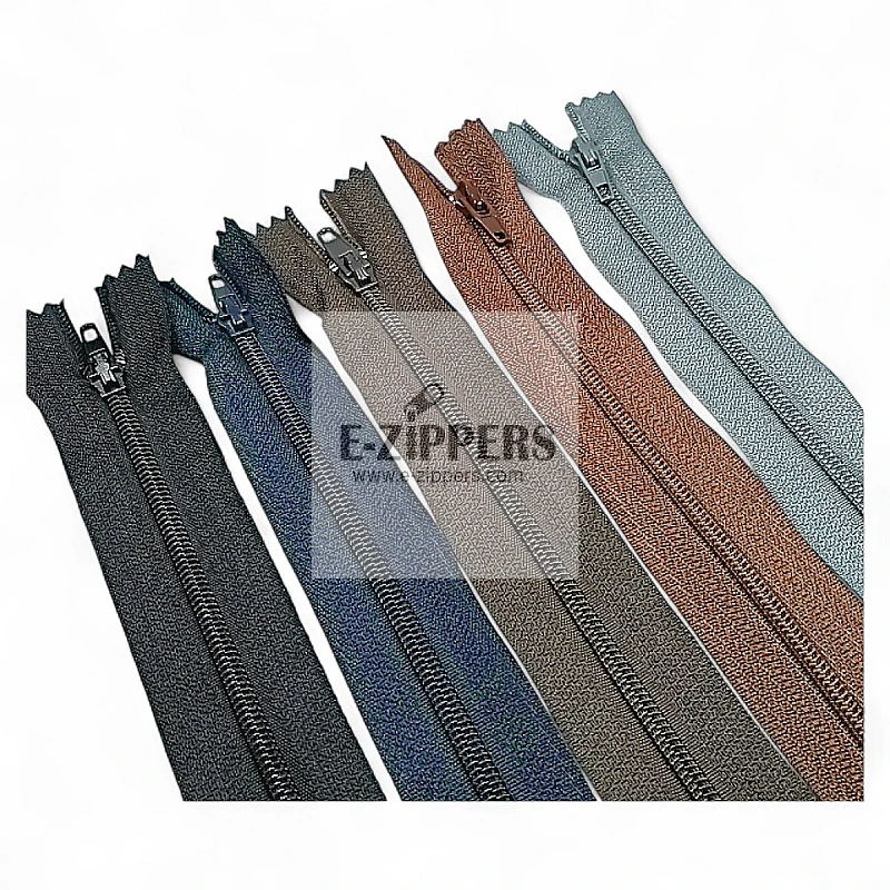 Pants and Skirt Zippers 7" - 18 cm #3 Nylon Coat Zipper – Close End ZPHSN0018T5