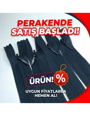 Elbise ve Etek Fermuarı Gizli Fermuar 22 cm ZPHSN0022TUL