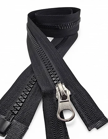 47 cm Timsah Diş Kemik Mont Fermuarı | Açık Uçlu Separe Kısa Model | PR0047T6TMS