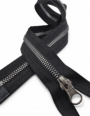 49 cm Timsah Diş Kemik Mont Fermuarı | Açık Uçlu Separe Kısa Model | PR0049T6TMS