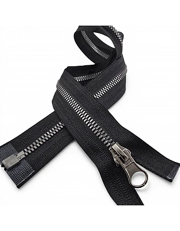 49 cm Timsah Diş Kemik Mont Fermuarı | Açık Uçlu Separe Kısa Model | PR0049T6TMS