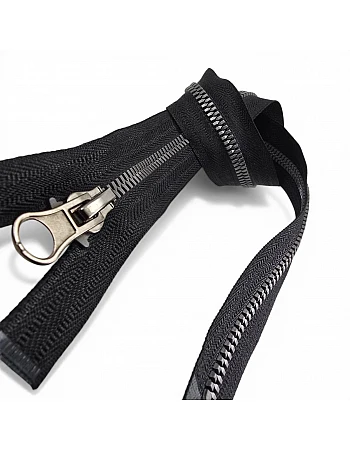 49 cm Timsah Diş Kemik Mont Fermuarı | Açık Uçlu Separe Kısa Model | PR0049T6TMS