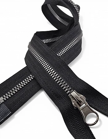 50 cm Timsah Diş Kemik Mont Fermuarı | Açık Uçlu Separe Kısa Model | PR0050T6TMS