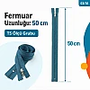 50 cm T5 Mavi Naylon Bobin Dipli Fermuar – Çanta ve Cep Fermuarı ZP0050t5