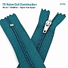50 cm T5 Mavi Naylon Bobin Dipli Fermuar – Çanta ve Cep Fermuarı ZP0050t5